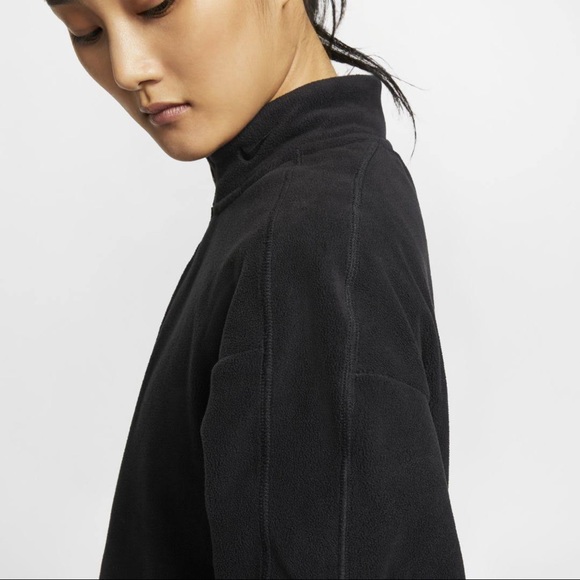 NWT Nike long sleeve black fleece top - Picture 3 of 9